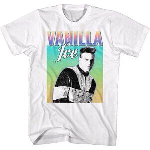 Vanilla Ice Pastel Profile 90s Rapper Hip-Hop Pop Music Concert Graphic T-Shirt